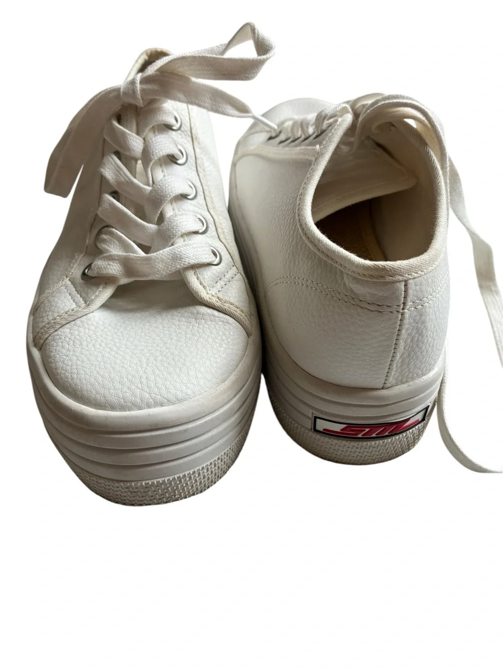 Steve Madden BOBBI30 White Platform Sneakers Women’s Size 8.5